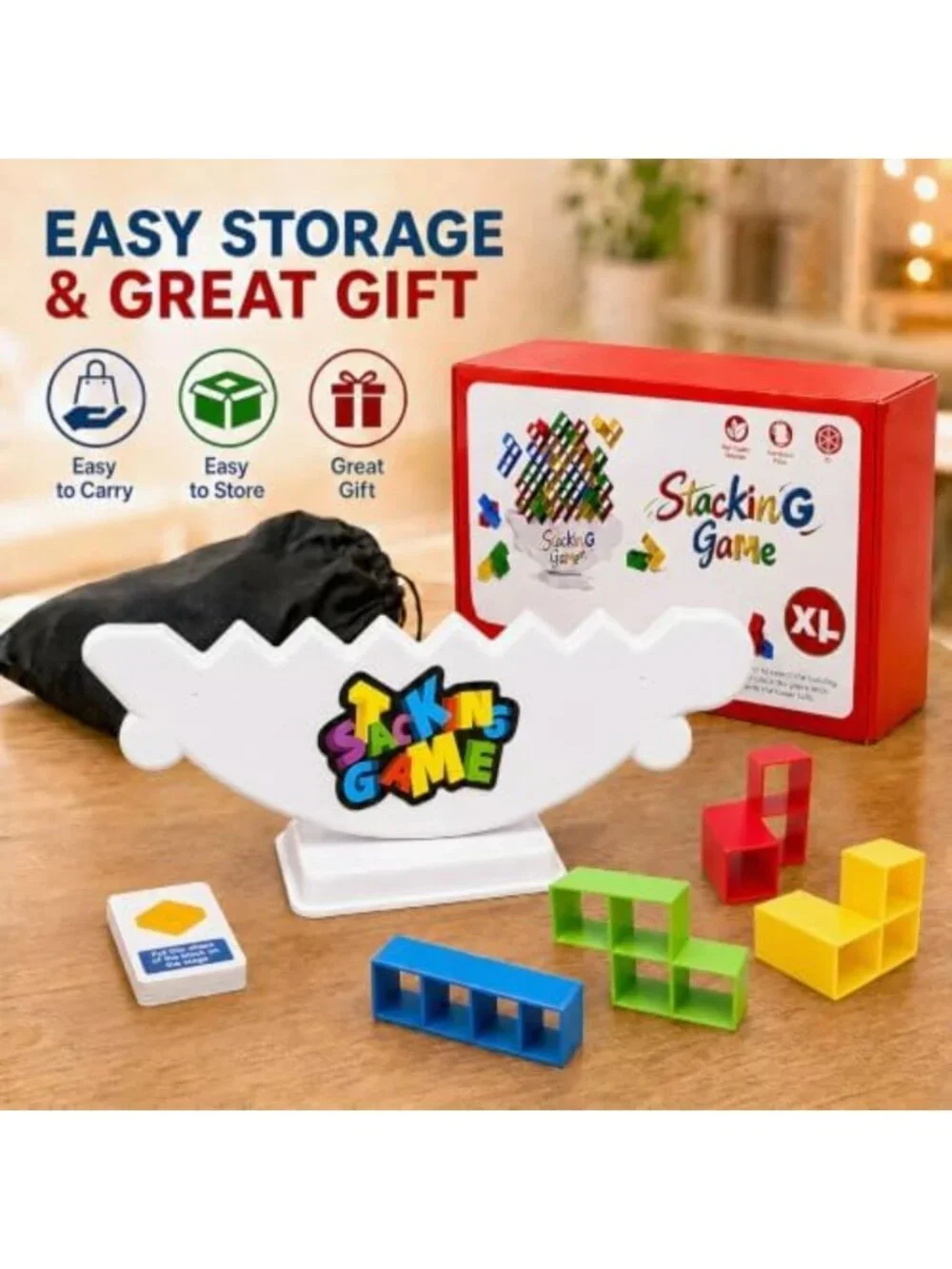 48PCS Giant Stacking Game for Adults & Kids - Fun Balance Tower Toy for Parties